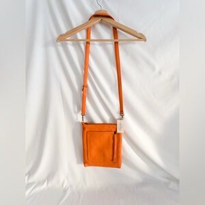 Overland Sonoma Mini Crossbody Bag Orange Leather NWT